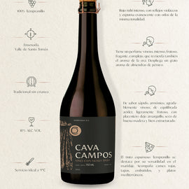 CAVA CAMPOS VINO ESPUMOSO TINTO 750 ML