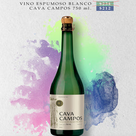 CAVA CAMPOS VINO ESPUMOSO BLANCO 750ML