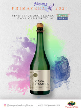 CAVA CAMPOS VINO ESPUMOSO BLANCO 750ML