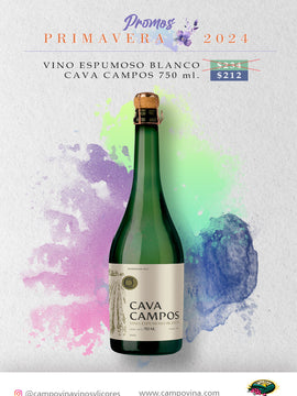 CAVA CAMPOS VINO ESPUMOSO BLANCO 750ML