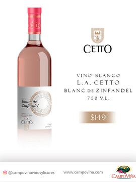 L.A CETTO BLANC DE ZINFANDEL 750 ML